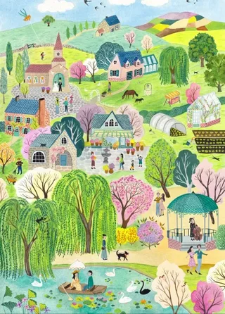 Puzzle Les Beaux Jours - 1500 pièces de Pieces & Peace – boîte 1 sur 2