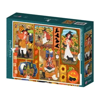 Puzzle Les Copains d'Halloween - 1000 pièces van Pieces & Peace – doos 2 van 2