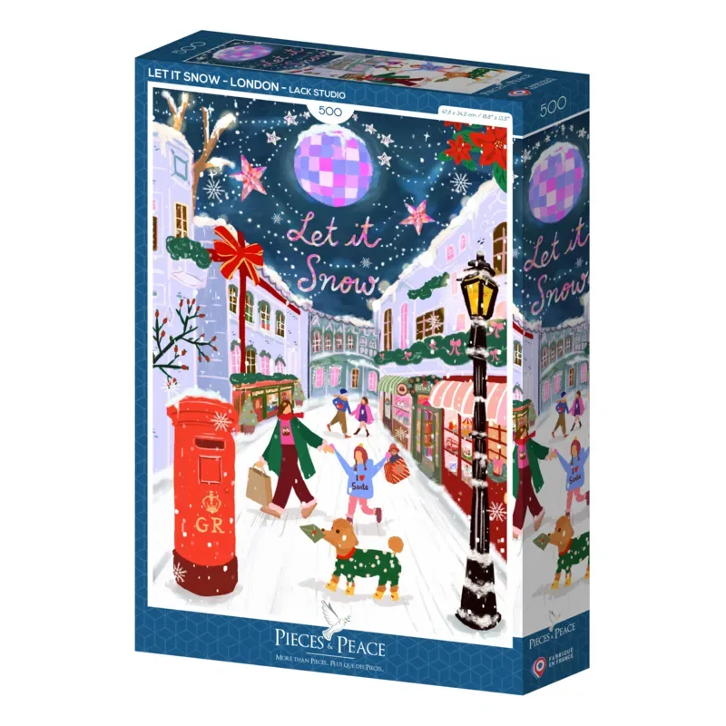 Puzzle Let it Snow - Londres - 500 à 999 pièces van Pieces & Peace – doos 2 van 2