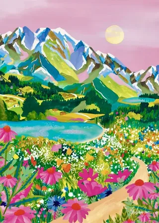 Puzzle Lever de Soleil sur les Alpes - 500 à 999 pièces de Pieces & Peace – boîte 1 sur 2