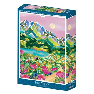 Puzzle Lever de Soleil sur les Alpes - 500 à 999 pièces de Pieces & Peace – boîte 2 sur 2