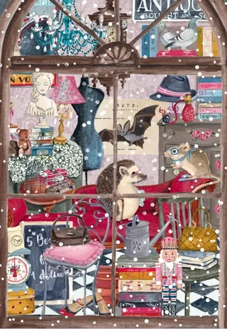 Puzzle Librairie de Noël - 1000 pièces from Pieces & Peace – box 1 of 2