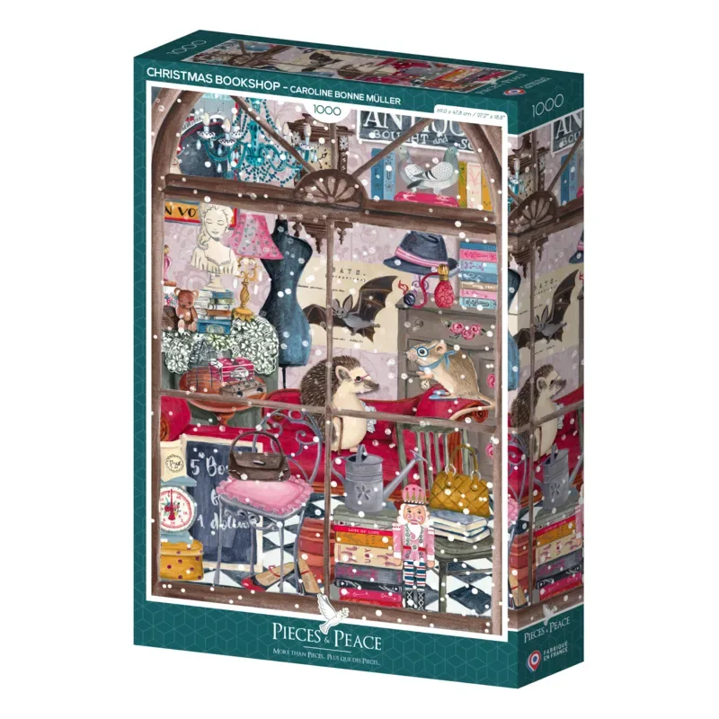 Puzzle Librairie de Noël - 1000 pièces from Pieces & Peace – box 2 of 2