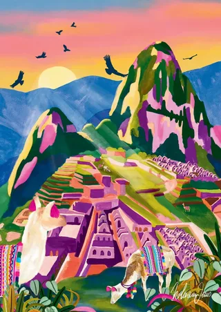 Puzzle Machu Picchu - 1000 pièces de Pieces & Peace – boîte 1 sur 2