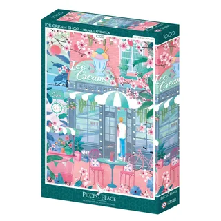 Puzzle Magasin de Glaces - 1000 pièces von Pieces & Peace – Schachtel 2 von 2