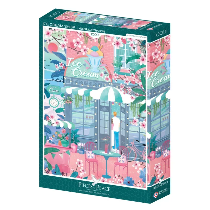 Puzzle Magasin de Glaces - 1000 pièces von Pieces & Peace – Schachtel 2 von 2