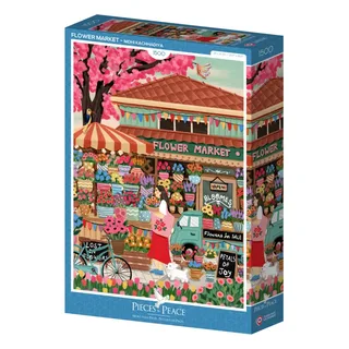 Puzzle Marché aux Fleurs - 1500 pièces von Pieces & Peace – Schachtel 2 von 2