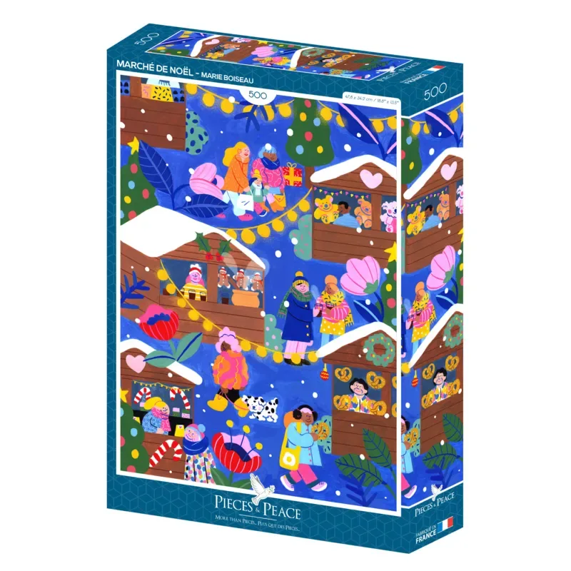Puzzle Marché de Noël - 500 à 999 pièces van Pieces & Peace – doos 2 van 2