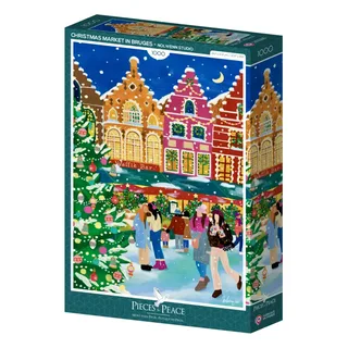 Puzzle Marché de Noël à Bruges - 1000 pièces von Pieces & Peace – Schachtel 2 von 2