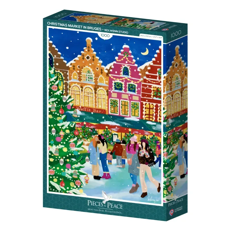 Puzzle Marché de Noël à Bruges - 1000 pièces von Pieces & Peace – Schachtel 2 von 2
