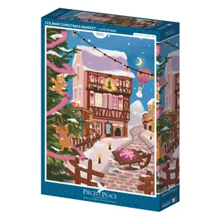 Puzzle Marché de Noël de Colmar - 500 à 999 pièces van Pieces & Peace – doos 2 van 2