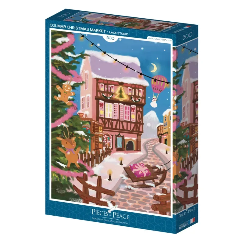 Puzzle Marché de Noël de Colmar - 500 à 999 pièces van Pieces & Peace – doos 2 van 2