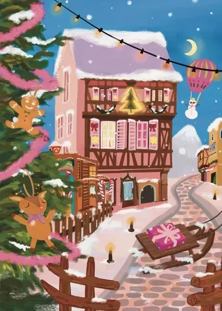 Puzzle Marché de Noël de Colmar - 500 à 999 pièces van Pieces & Peace – doos 1 van 2
