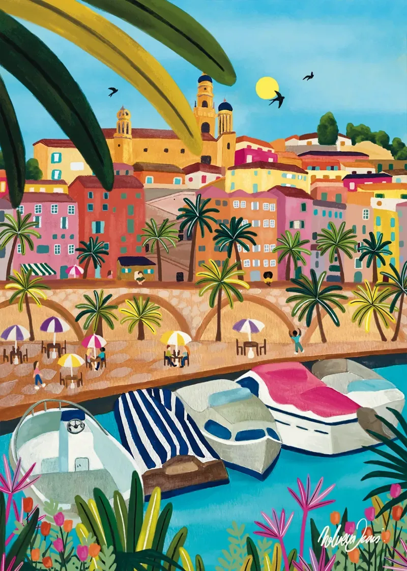 Puzzle Menton - 1000 pièces van Pieces & Peace – doos 1 van 2