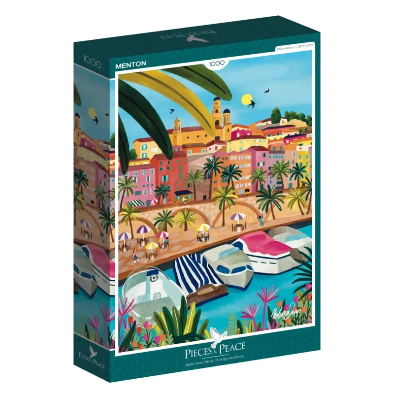 Puzzle Menton - 1000 pièces van Pieces & Peace – doos 2 van 2
