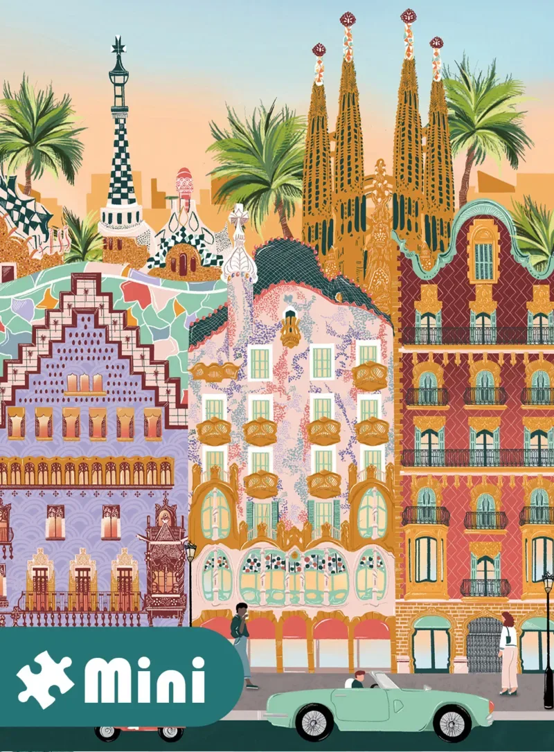 Puzzle Mini Puzzle - Barcelone - 51 à 99 pièces from Pieces & Peace – box