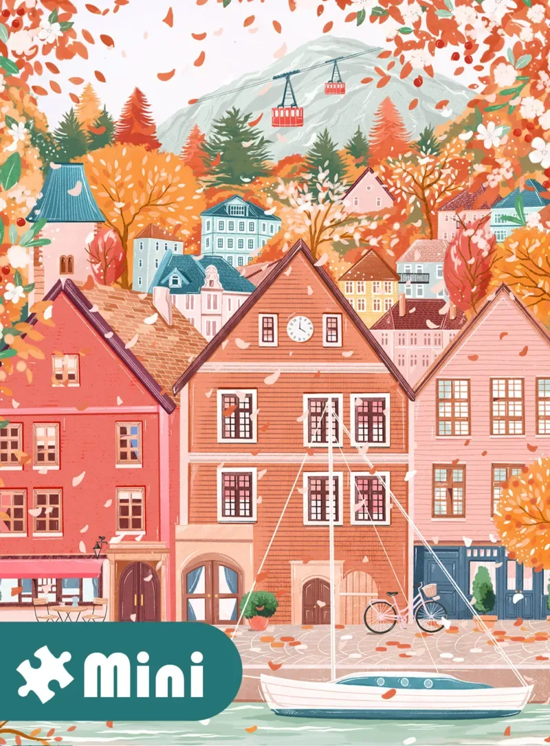 Puzzle Mini Puzzle - Bergen - 51 à 99 pièces de Pieces & Peace – boîte