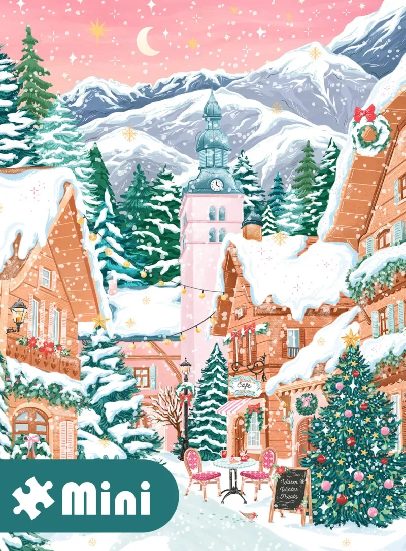 Puzzle Mini Puzzle - Megève, Alpes Françaises - 51 à 99 pièces de Pieces & Peace – boîte