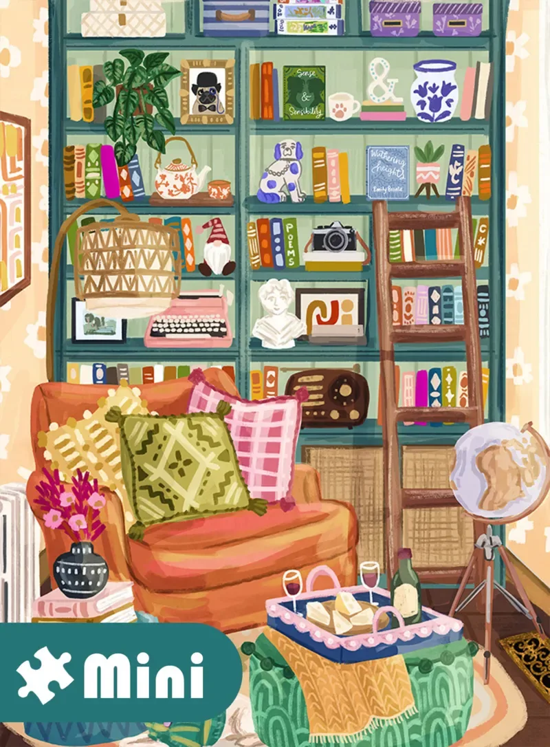 Puzzle Mini Puzzle - Reading Cozy Spot - 51 à 99 pièces van Pieces & Peace – doos