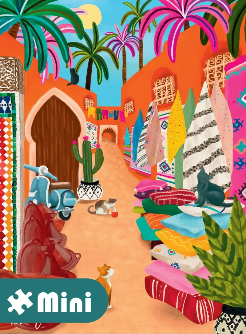 Puzzle Mini Puzzle - Souk de Marrakech - 51 à 99 pièces van Pieces & Peace – doos