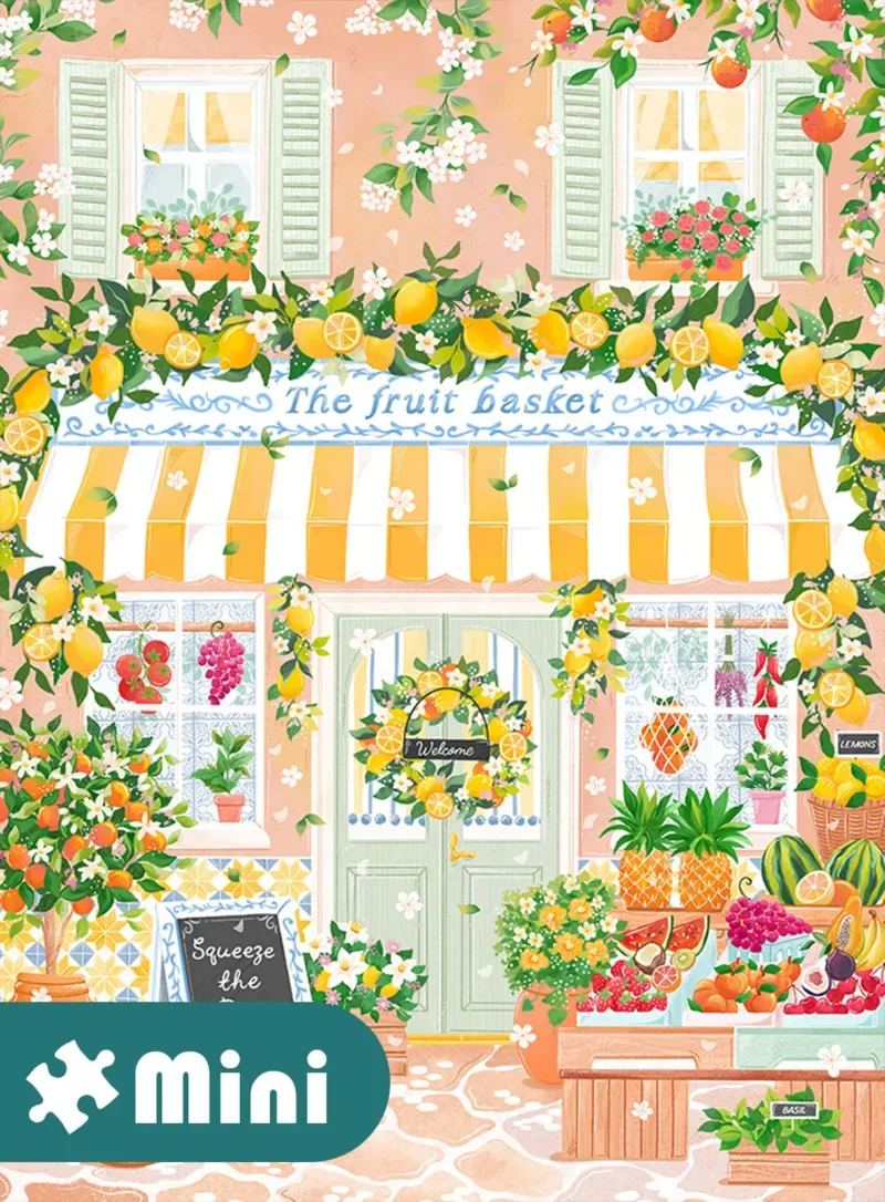Puzzle Mini Puzzle - The Fruit Basket - 51 à 99 pièces from Pieces & Peace – box