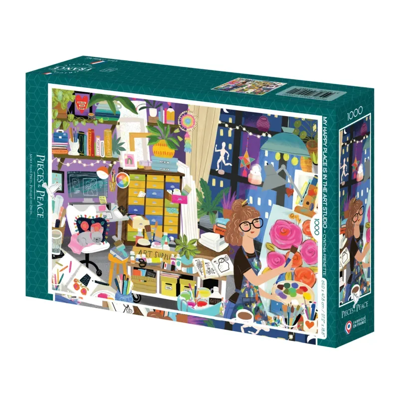 Puzzle Mon Lieu Préféré : l'Atelier d'Art - 1000 pièces von Pieces & Peace – Schachtel 2 von 2