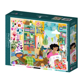 Puzzle Mon Lieu Préféré : l'Atelier de Couture - 1000 pièces van Pieces & Peace – doos 2 van 2