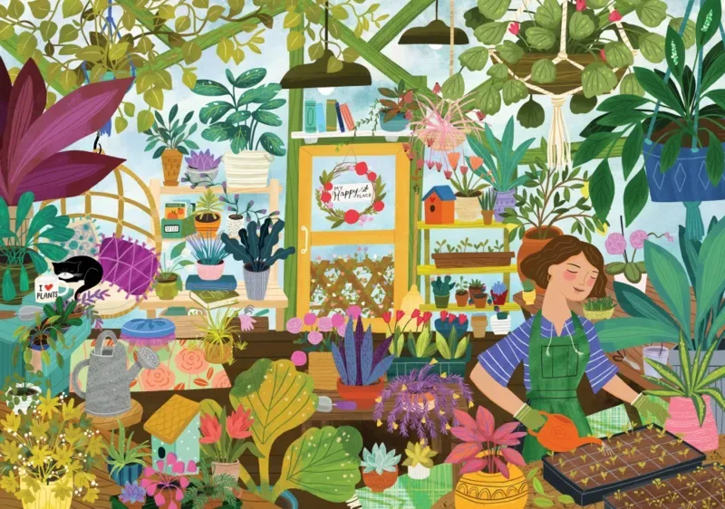 Puzzle Mon Lieu Préféré : la Serre - 1000 pièces de Pieces & Peace – boîte