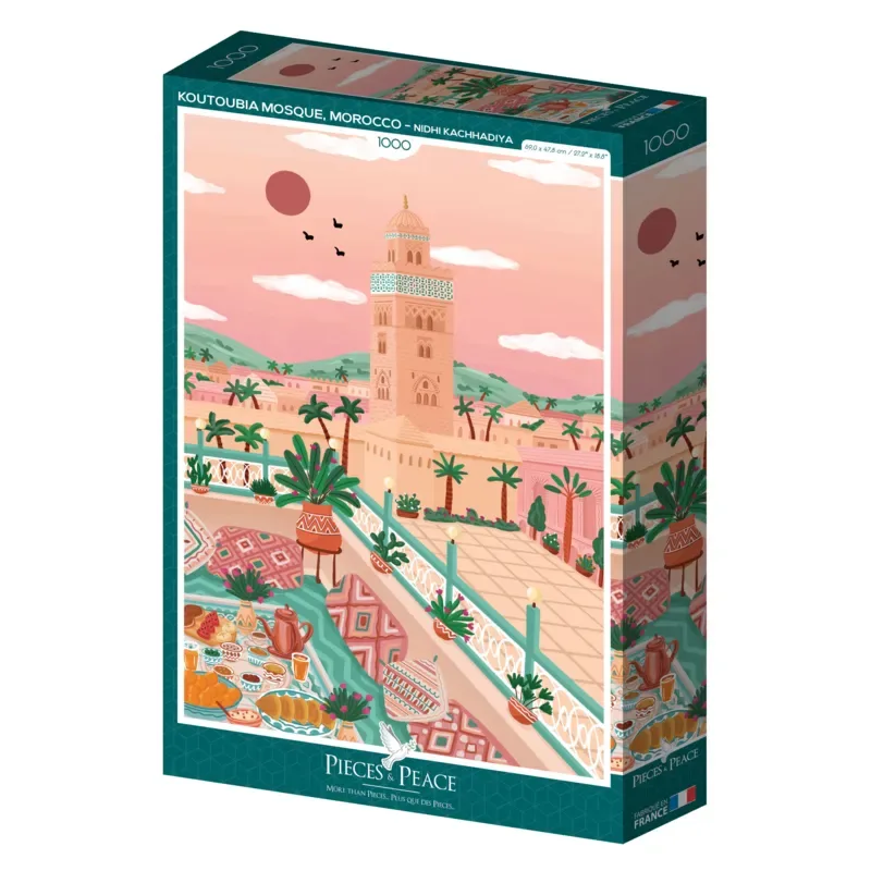 Puzzle Mosquée Koutoubia, Maroc - 1000 pièces de Pieces & Peace – boîte 2 sur 2