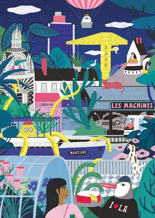 Puzzle Nantes Extraordinaire de Nuit - 1000 pièces van Pieces & Peace – doos 1 van 2