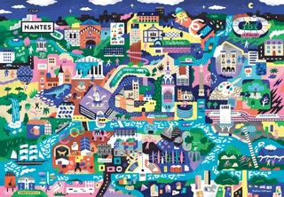 Puzzle Nantes, France - 1000 pièces de Pieces & Peace – boîte 1 sur 2