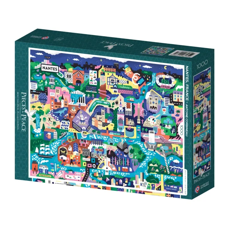 Puzzle Nantes, France - 1000 pièces de Pieces & Peace – boîte 2 sur 2