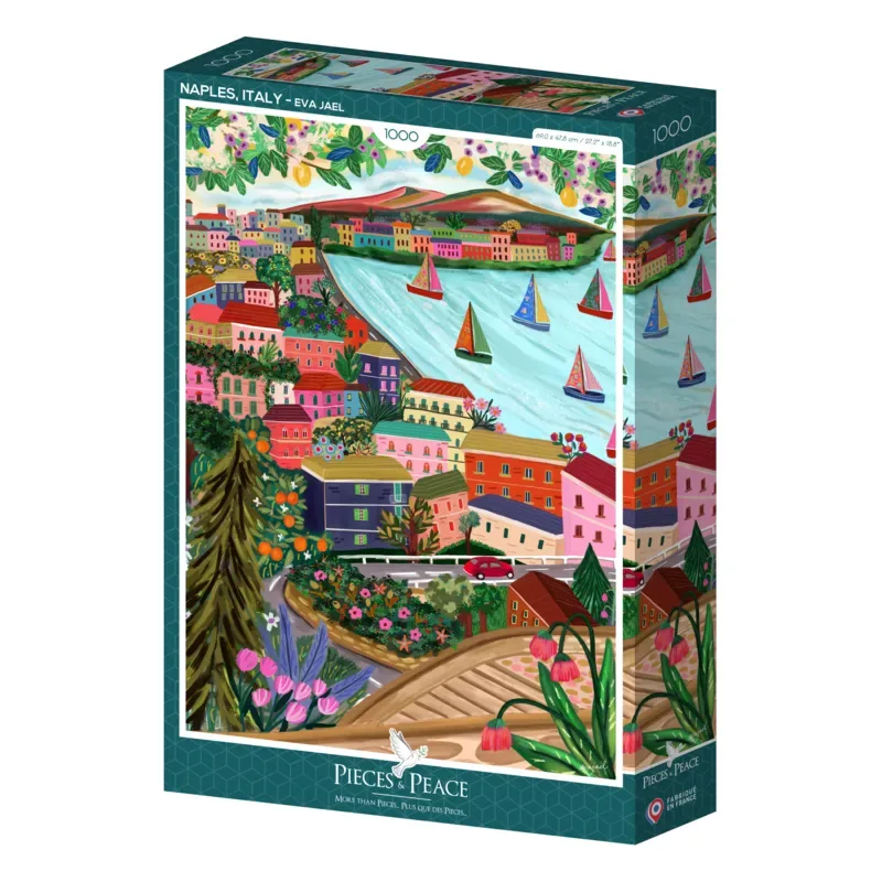 Puzzle Naples, Italie - 1000 pièces van Pieces & Peace – doos 2 van 2
