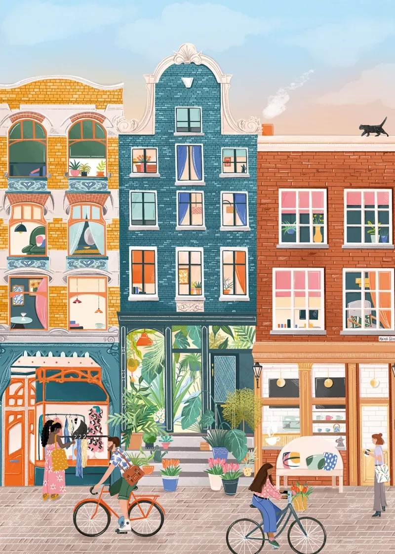 Puzzle Neuf Rues, Amsterdam - 500 à 999 pièces de Pieces & Peace – boîte