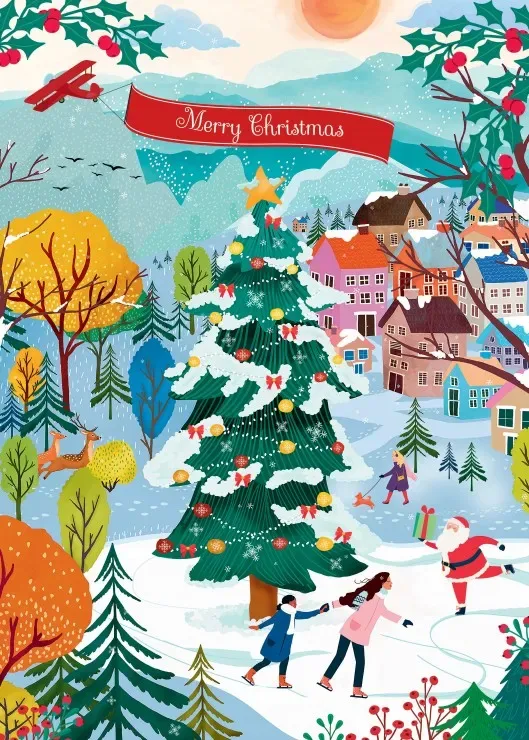 Puzzle Noël Féérique - 500 à 999 pièces van Pieces & Peace – doos