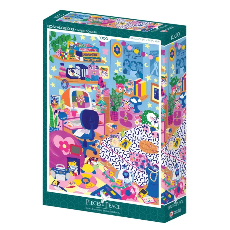 Puzzle Nostalgie 90s - 1000 pièces van Pieces & Peace – doos 2 van 2