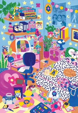 Puzzle Nostalgie 90s - 1000 pièces van Pieces & Peace – doos 1 van 2