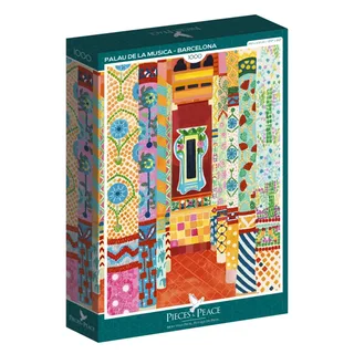 Puzzle Palais de la Musique - Barcelone - 1000 pièces van Pieces & Peace – doos 2 van 2
