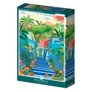 Puzzle Paradis Bleu - 1000 pièces van Pieces & Peace – doos 2 van 2