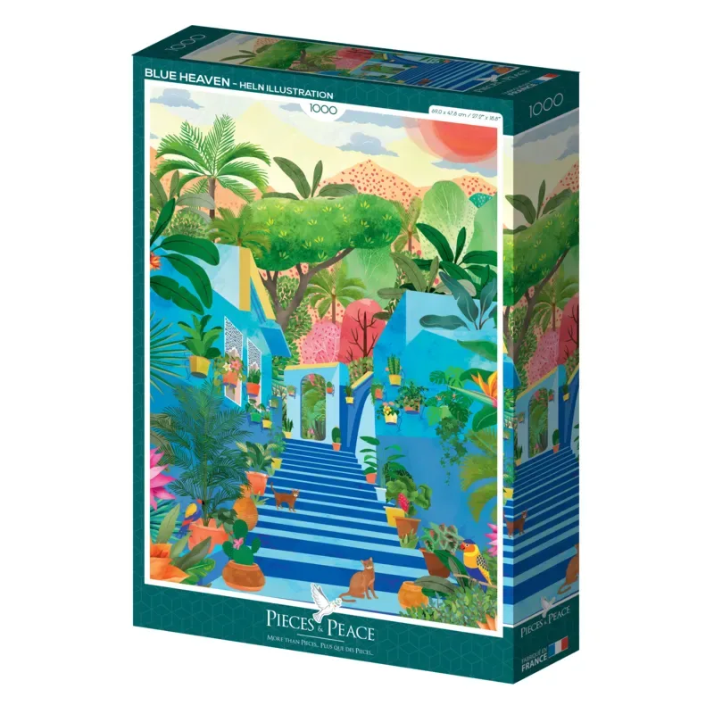 Puzzle Paradis Bleu - 1000 pièces van Pieces & Peace – doos 2 van 2