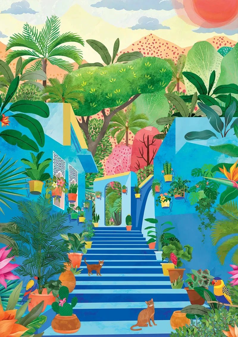 Puzzle Paradis Bleu - 1000 pièces de Pieces & Peace – boîte
