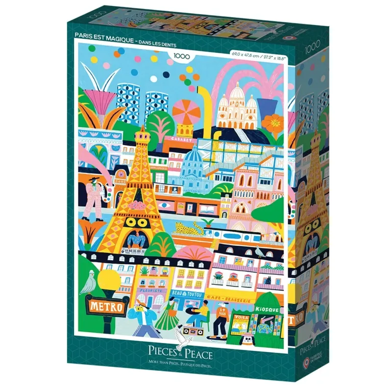 Puzzle Paris est Magique - 1000 pièces von Pieces & Peace – Schachtel 2 von 2
