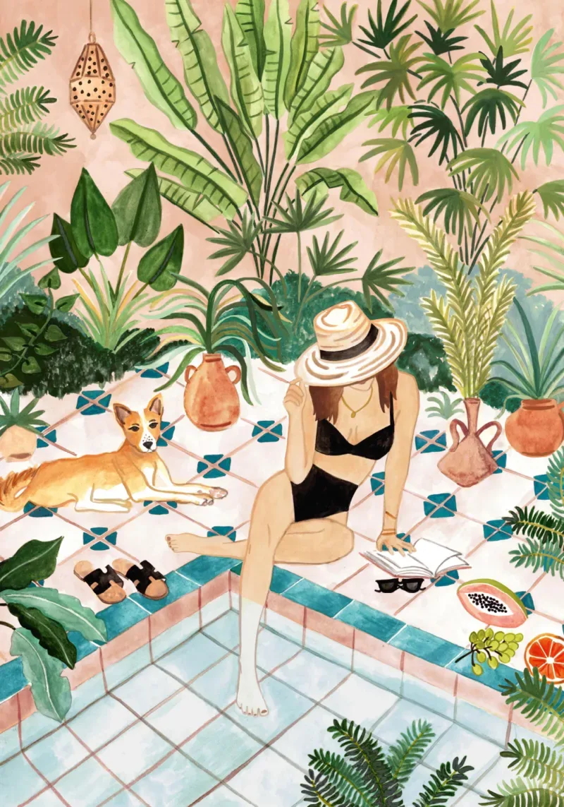 Puzzle Piscine Marocaine - 1000 pièces de Pieces & Peace – boîte 1 sur 2