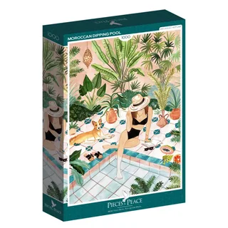 Puzzle Piscine Marocaine - 1000 pièces de Pieces & Peace – boîte 2 sur 2