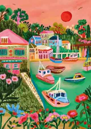 Puzzle Polperro - 1000 pièces van Pieces & Peace – doos 1 van 2