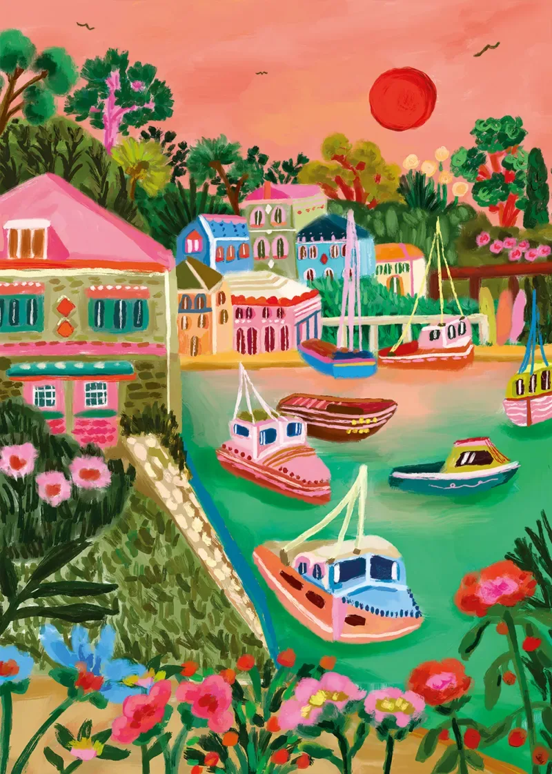 Puzzle Polperro - 1000 pièces de Pieces & Peace – boîte