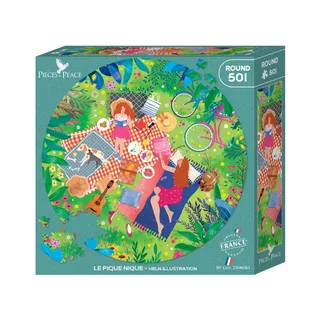 Puzzle Puzzle Rond - Le Pique Nique - 500 à 999 pièces från Pieces & Peace – kartong 2 av 2