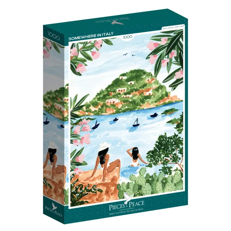 Puzzle Quelque Part en Italie - 1000 pièces de Pieces & Peace – boîte 2 sur 2