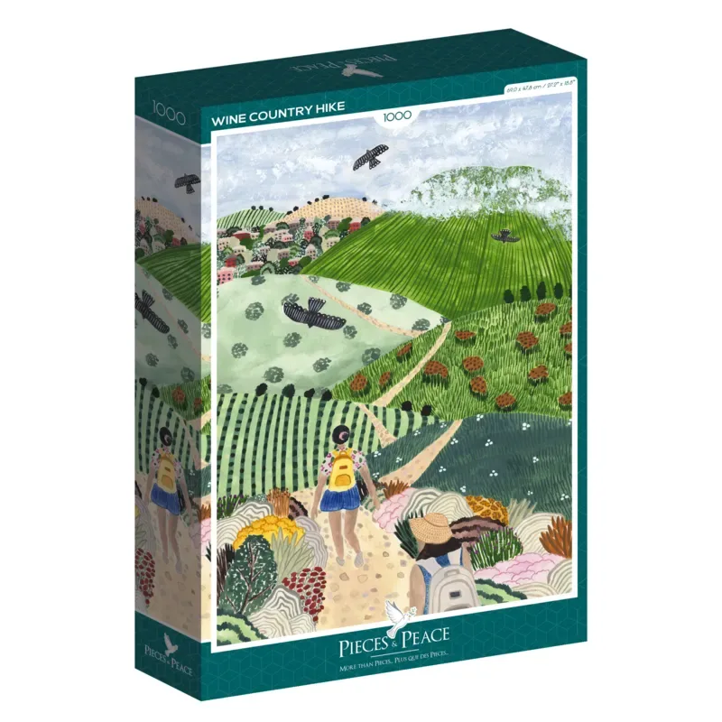 Puzzle Randonnée dans les Vignes - 1000 pièces van Pieces & Peace – doos 2 van 2