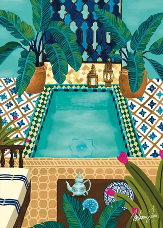 Puzzle Riad Bleu - 1000 pièces from Pieces & Peace – box 1 of 2